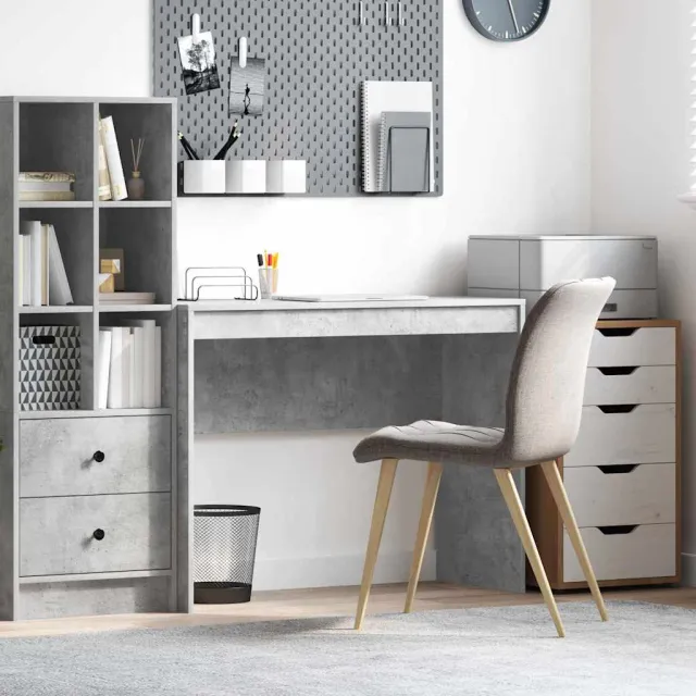 vidaXL Bureau Beton Grijs 100 x 40 x 76 cm, foto 2