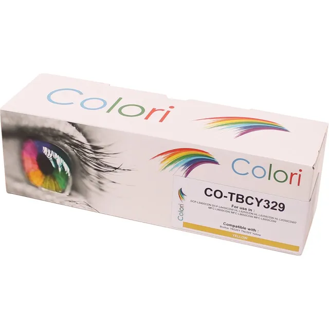 Colori huismerk toner geschikt voor Brother TN329 geel DCP-L8400CDN DCP-L8450CDW HL-L8250CDN HL-L8350CDW HL-L8350CDWT MFC-L8600CDW MFC-L8650CDW MFC-L8850CDW