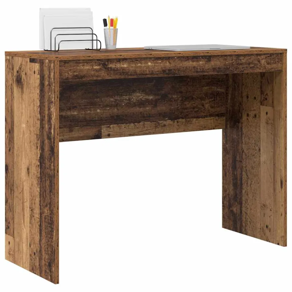 vidaXL Bureau Oudhout 100 x 40 x 76 cm Bruin