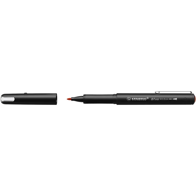 Stabilo dr!ver fineliner, medium punt, rood
