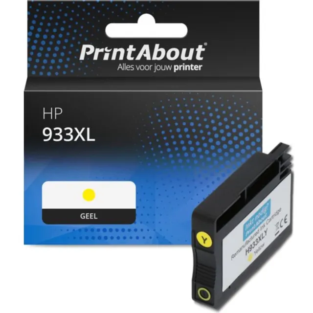 PrintAbout Huismerk HP 933XL (CN056AE) Inktcartridge Geel Hoge capaciteit