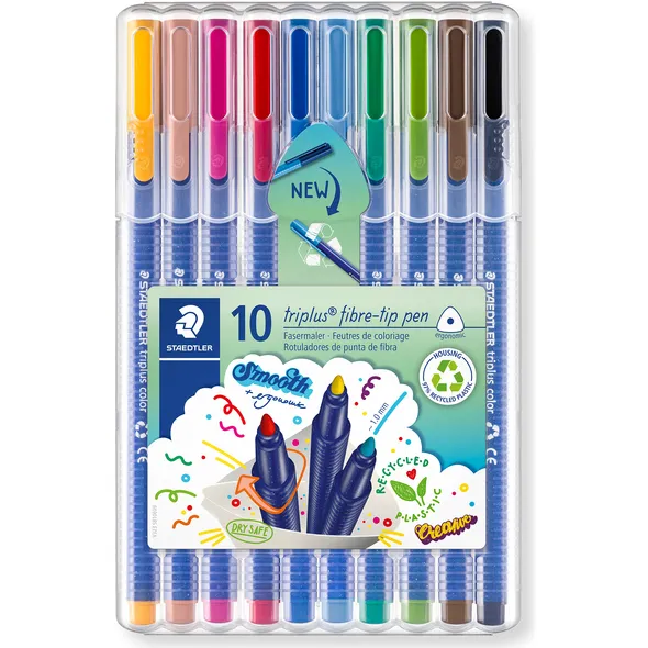 Staedtler Kleurstift Staedtler 323 Triplus color à 10 stuks assorti