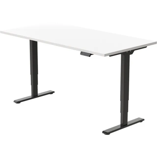 Game Hero Office Hero® Cosmic Elektrisch - Zit sta bureau in hoogte verstelbaar zwart frame - Game bureau - Computertafel - Werktafel - 140x80 - Wit