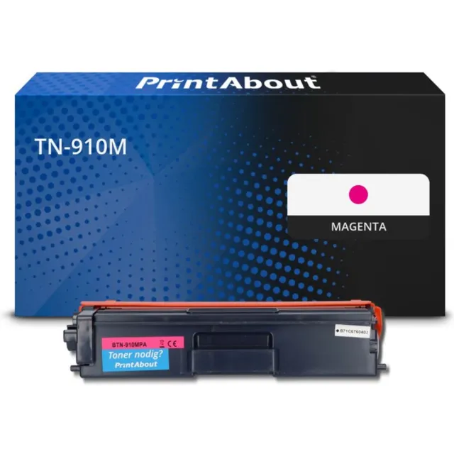 PrintAbout huismerk Toner TN-910M Magenta Extra hoge capaciteit geschikt voor Brother