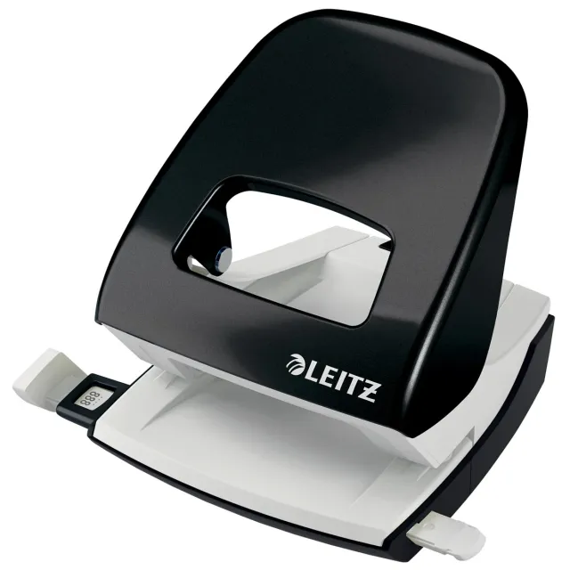 Leitz WOW perforator, 30 blad, zwart, op blister
