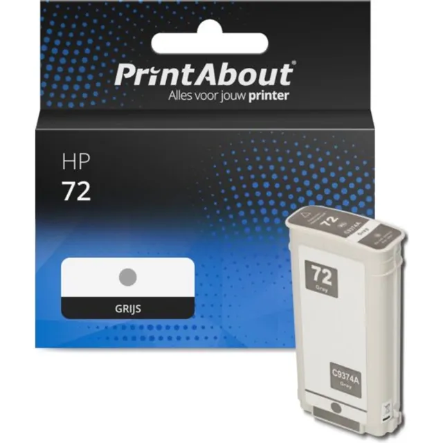 PrintAbout huismerk Inktcartridge 72 (C9374A) Grijs geschikt voor HP