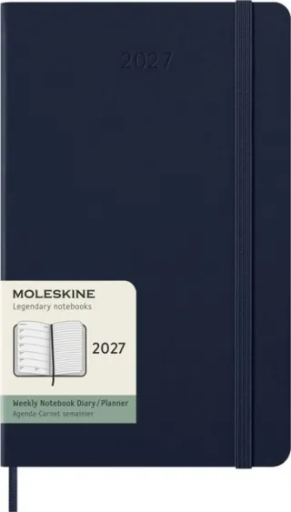 Moleskine Agenda 2027 Moleskine 12M Planner Weekly 7dagen/1pagina large hc sapphire blue