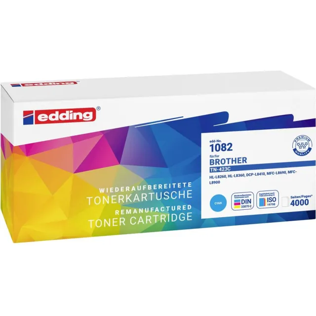 Edding Toner vervangt Brother TN-423C Compatibel Cyaan 4000 bladzijden EDD-1082 18-1082