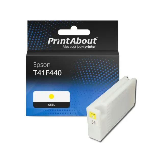 PrintAbout huismerk Inktcartridge T41F440 Geel Hoge capaciteit Geschikt voor Epson