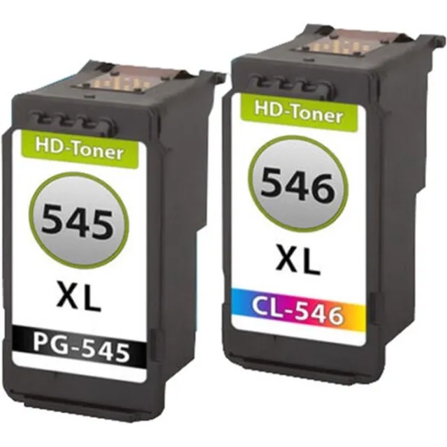 Inktkeuze PG-545 + CL-546 XL Zwart + Kleur huismerk inktcartridges | Compatible met Canon PG-545 en CL-546 | Geschikt voor Canon PIXMA IP 2850, 2855. MG 2440, 2450, 2455, 2540, 2550()s, 2555(s), 2940, 2950(s), 2955, 3050, 3051, 3052, 3053. MX 490, 494, 495 Zwart, Geel, Magenta, Cyaan, Zwart