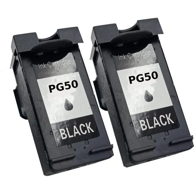 KATRIZ Canon PG-50 Inktcartridge Zwart – Huismerk Remanufactured – 2 Stuks – Geschikt voor Canon PIXMA MP150/MP160/MX310/IP2200