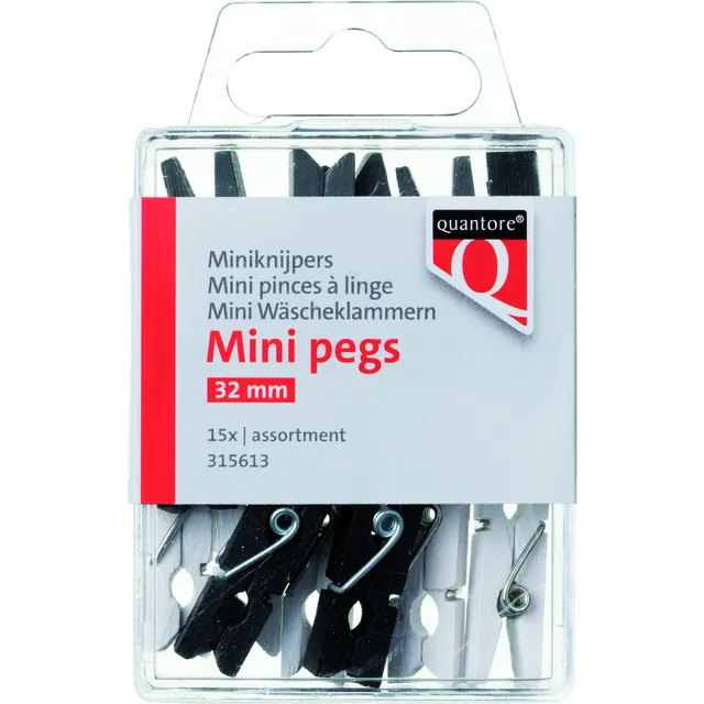 Quantore Miniknijper Quantore blister 34mm assorti 15 stuks