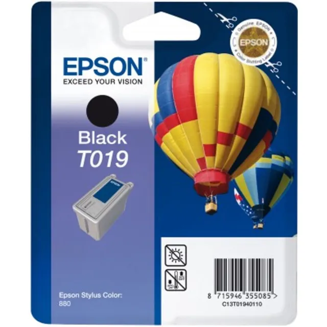 Epson inktpatroon Black T019 Zwart