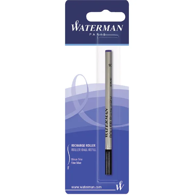 Rollerpenvulling Waterman fijn blauw blister à 1 stuk
