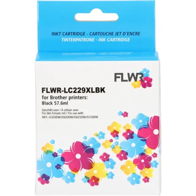 FLWR Brother LC-229BK zwart (Compatible XXL)