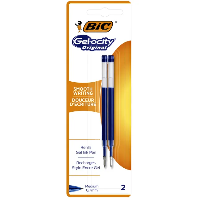 Bic Gelschrijvervulling zwart medium blister à 2 stuks voor diverse gelpennen