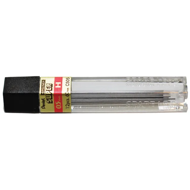 Pentel potloodstiften, 0,5 mm, B, etui van 12 stuks