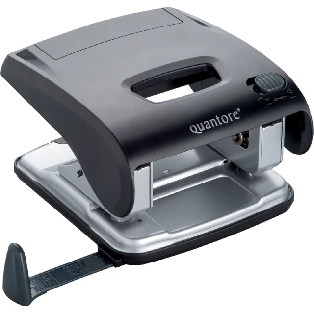 Quantore Perforator Quantore luxe 2-gaats 20vel zwart