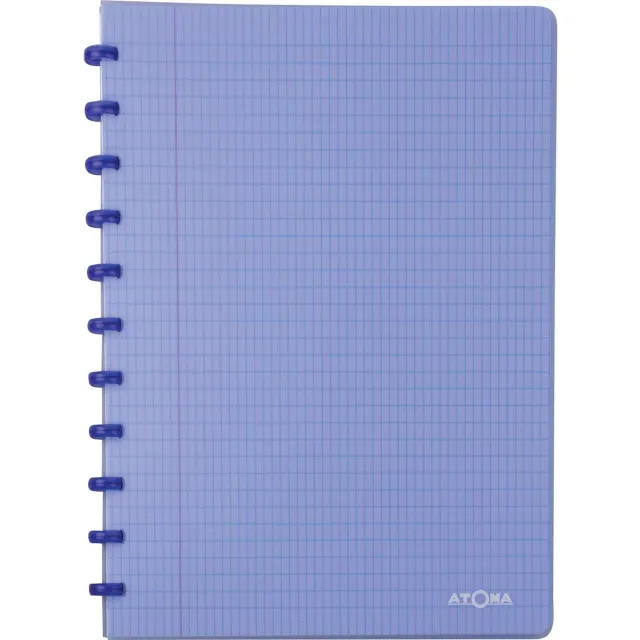 Atoma Trendy schrift, ft A4, 144 bladzijden, commercieel geruit, transparant blauw
