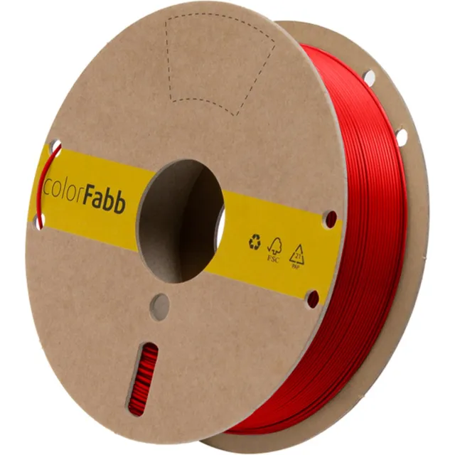 ColorFabb Petg Economy Rood 3D-printerfilament - 2,85 mm - 2200 g - Uitstekende waarde per kilo - Grote spoelopties - Verkrijgbaar in veel kleuren