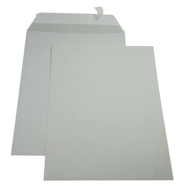 Gallery enveloppen ft 229 x 324 mm, stripsluiting, binnenzijde grijs, doos van 250 stuks wit