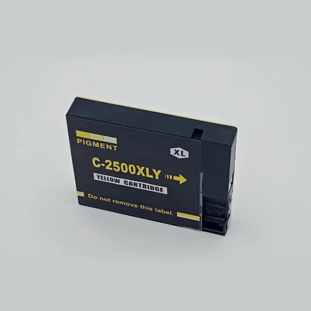 KATRIZ huismerk inkt voor|Canon PGI 2500XLY (Pigment ink)|23,5ml | Met chip Geel