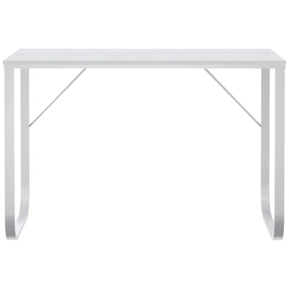 vidaXL Computerbureau 110x60x73 cm spaanplaat wit