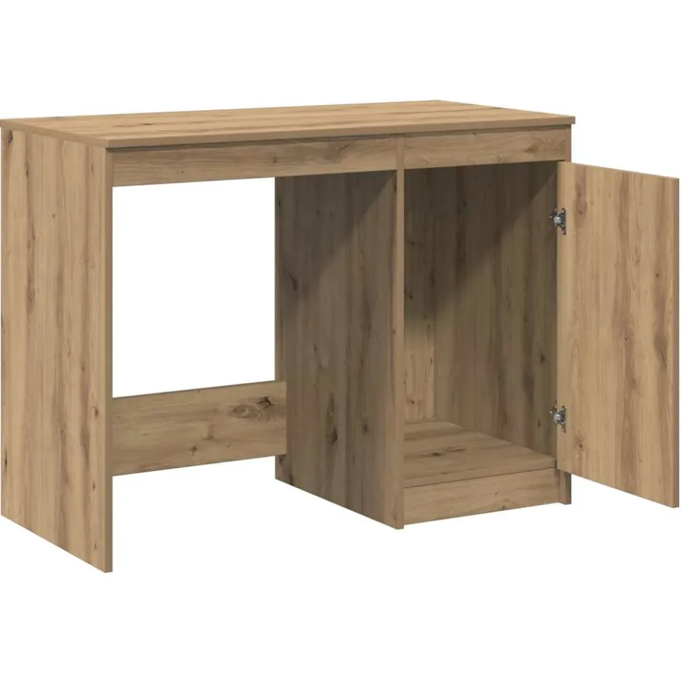 vidaXL Bureau 100x50x76 cm bewerkt hout artisanaal eikenkleur, foto 4