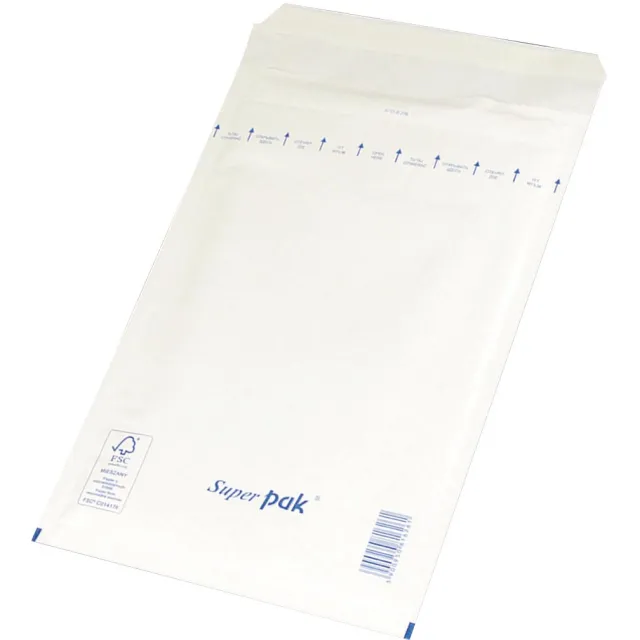 Office Products luchtkussenenveloppen, met stripsluiting, 150 x 215 mm, wit, pak van 10 stuks