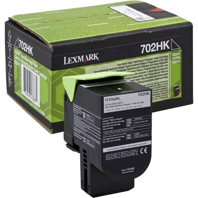 Lexmark Toner Lexmark 702HK R Black Zwart