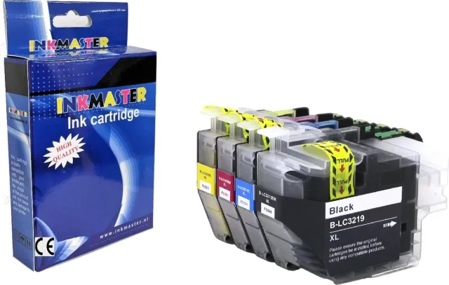 inkmaster LC3219XL Inkmaster premium huismerk Cartridge Brother LC 3219XL /LC-3217XL, multipack van 4 kleuren (1*BK, C, M en Y) voor Brother MFC-J5330 DW, J5730DW, J5930DW, J6530DW, J6535DW, J6930DW, J6935DW Hoge capaciteit