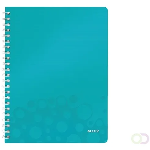 Leitz WOW Notitieboek, A4 Gelijnd, Spiraalgebonden met PP kaft blauw