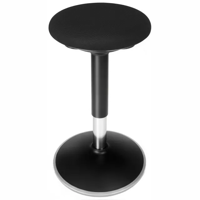 Songmics Kruk - Ergonomische Bureaustoel - In Hoogte Verstelbaar - 360° Draaibaar - Eenvoudige Montage Zwart