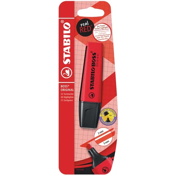 Stabilo Markeerstift STABILO Boss 70/48 echt rood blister à 1 stuk
