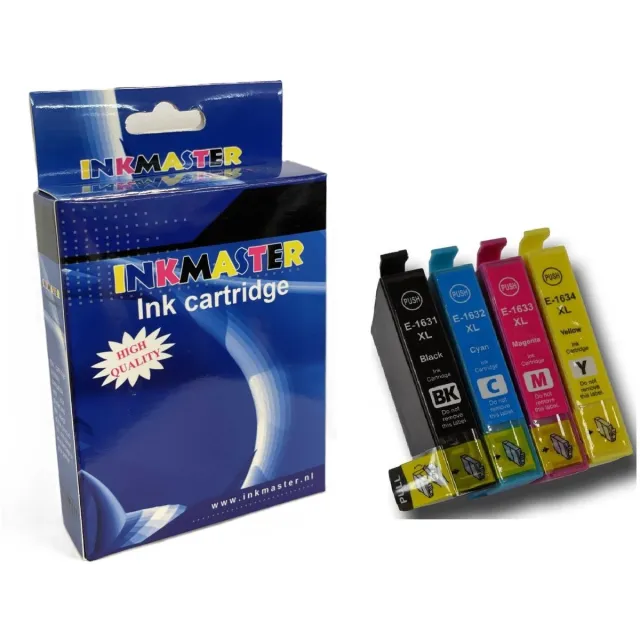 inkmaster Huismerk Epson 16XL Multipack van 4 XXL cartridges voor Epson Workforce 2010W, 2510WF, 2520NF, 2530WF, 2540WF, 2630WF, 2650WF, 2660WF, 2750DWF, 2760DWF