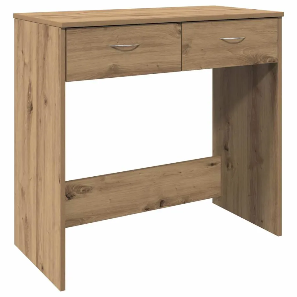 vidaXL Bureau 80x40x75 cm bewerkt hout artisanaal eikenkleurig Bruin