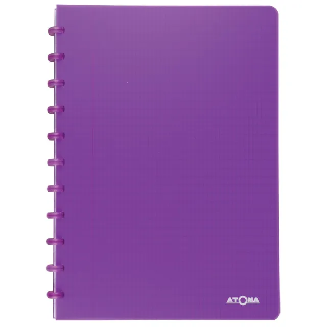 Atoma Trendy schrift, ft A4, 144 bladzijden, commercieel geruit, transparant paars