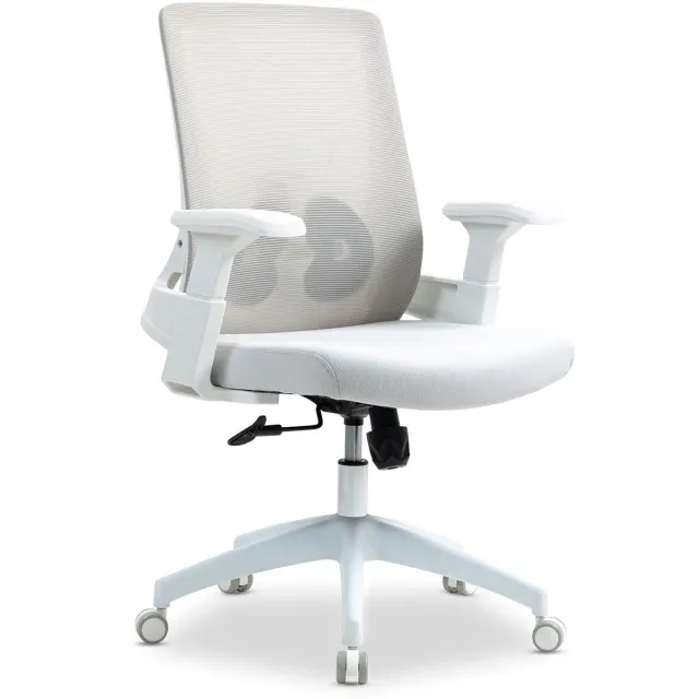 IDIMEX CAPVAL ergonomische en in hoogte verstelbare bureaustoel - Wit