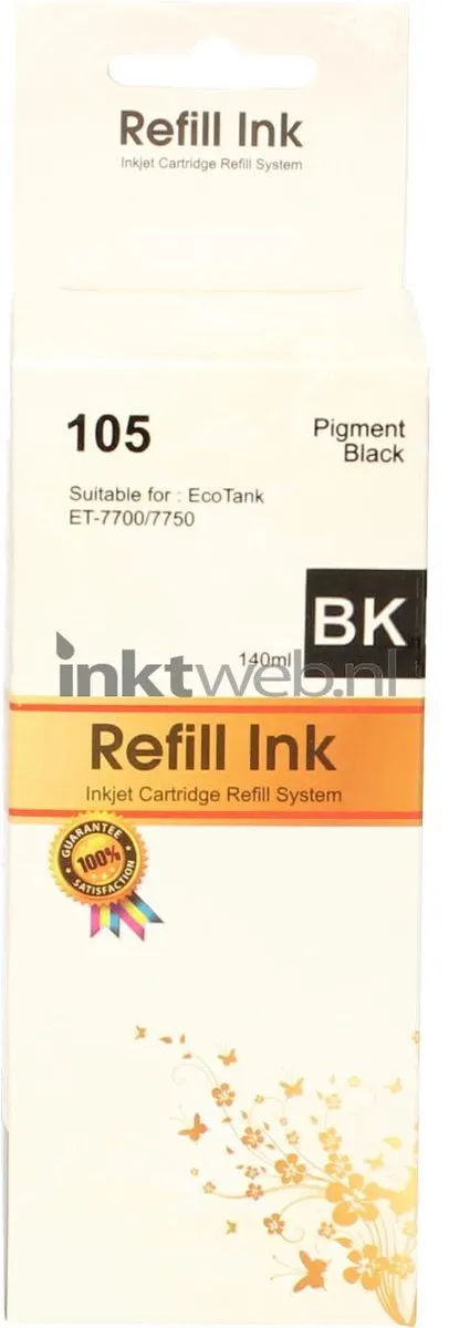 FLWR Inktfles / 105 Ecotank / Zwart - Geschikt voor Epson