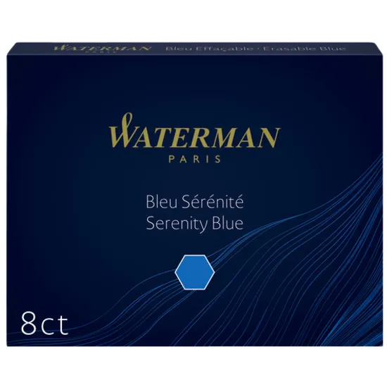 Inktpatroon Waterman nr 23 lang blauw pak à 8 stuks