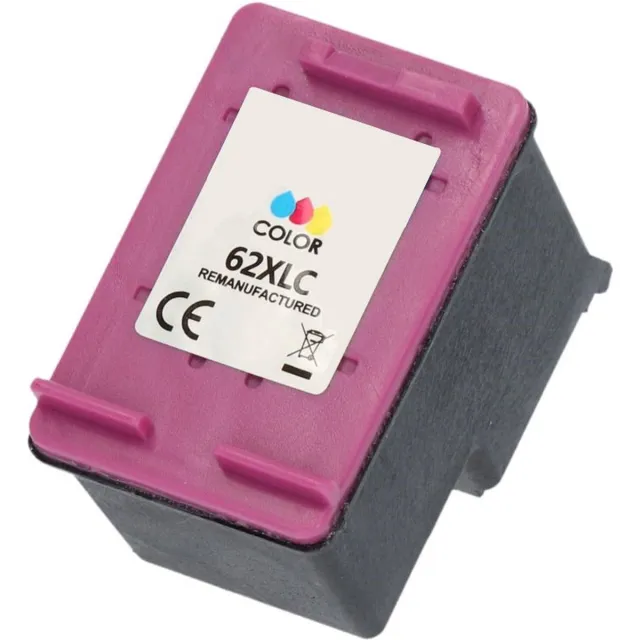 InktDL Huismerk geschikt voor HP 62XL Inktcartridge Kleur - Geschikt voor Envy 5540 - 5544 - 5640 - 7640 - Officejet 250 - C2P07AE Kleuren