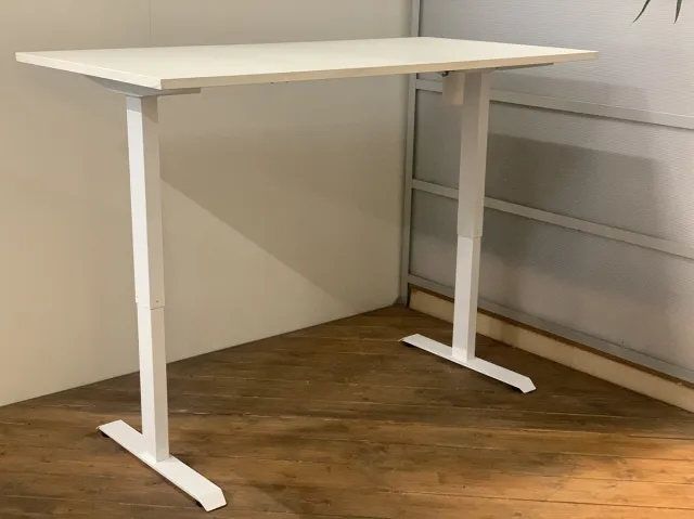 FERBOX - Kantoor & Design FB01 - elektrisch zit sta bureau met memory - wit onderstel - wit blad - NU MET GRATIS USB OPLADER! - 180 x 80 - NIEUW