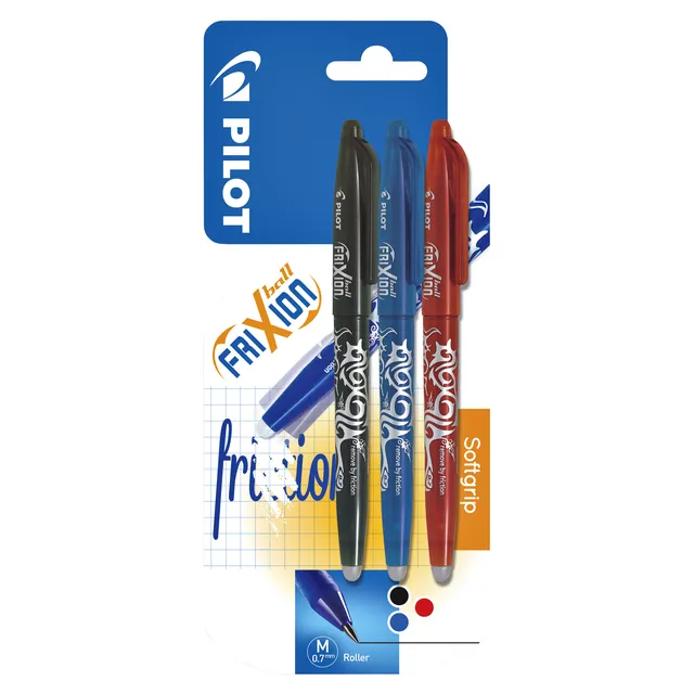 Pilot Rollerpen PILOT friXion medium assorti blister à 3 stuks