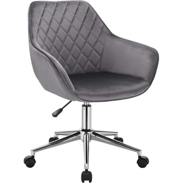 Bolt Edge Werkkruk - Donkergrijs - Velvet - Ergonomisch - Armleuning - Verstelbaar