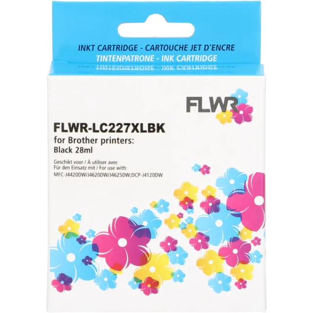 FLWR Cartridges / Brother LC-227BK / zwart / Geschikt voor Brother