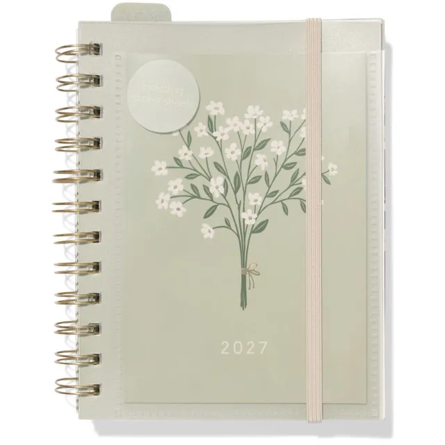 HEMA Insteekagenda 2027 17.3x14cm bloemen (groen)