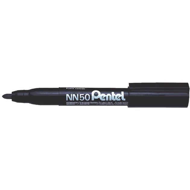 Pentel Viltstift Pentel NN50 rond 1.3-3mm zwart
