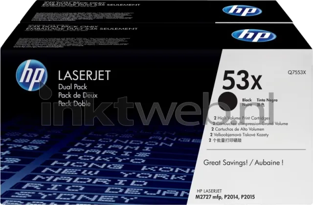 Hp 53XD zwart (Origineel Hoge Capaciteit)
