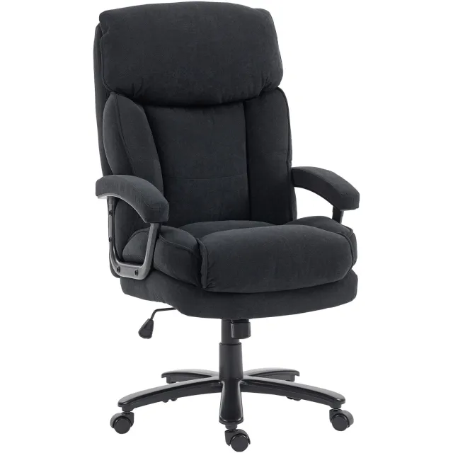 Homona Bureaustoel - Belastbaar tot 200 kg - Met wipfunctie - In hoogte verstelbaar - 68,5 x 79 x 117-125 cm - Zwart