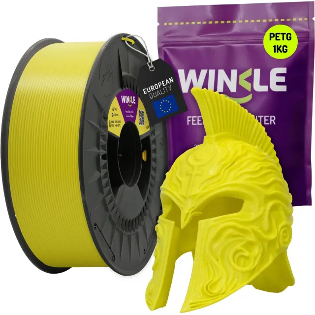 Winkle PETG 3D Filament - Filament voor 3D printer - Hoge Nauwkeurigheid - Geel - Ø 1,75 mm - 1 kg